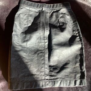 Wilson Suede & Leather Pencil Skirt